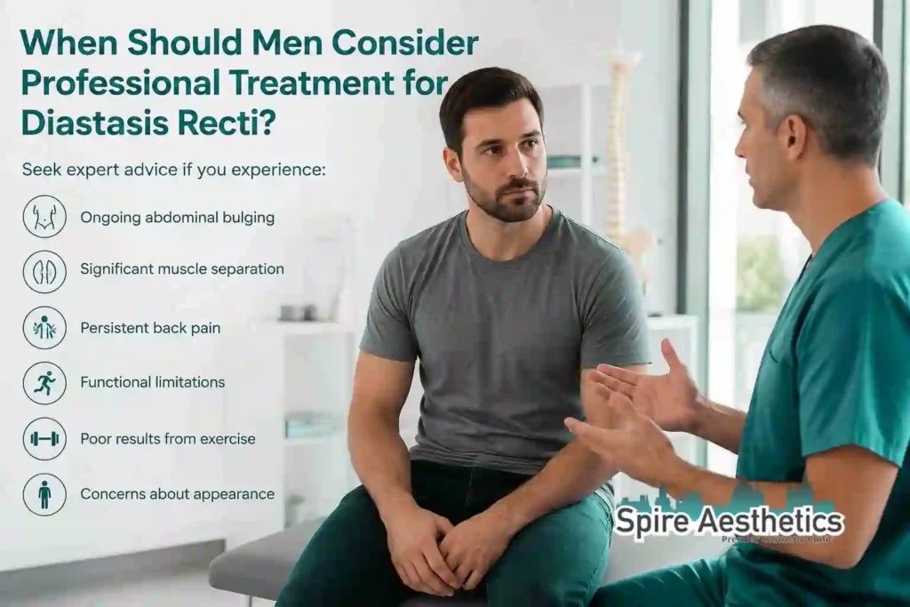 When Should Men Consider Professional Treatment for Diastasis Recti Newark?